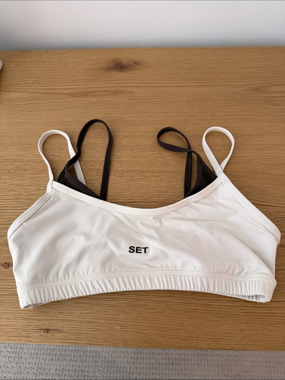 Set active two tone sports bra size S